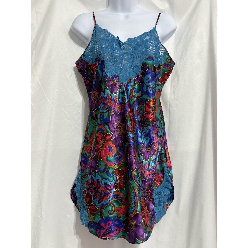 Victoria's Secret Gold Label Floral Vintage Nightgown Slip Dress Women's Size M